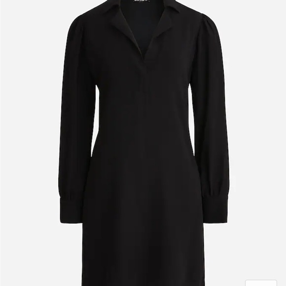 J.Crew Long-sleeve shift dress in crepe - Picture 3 of 3